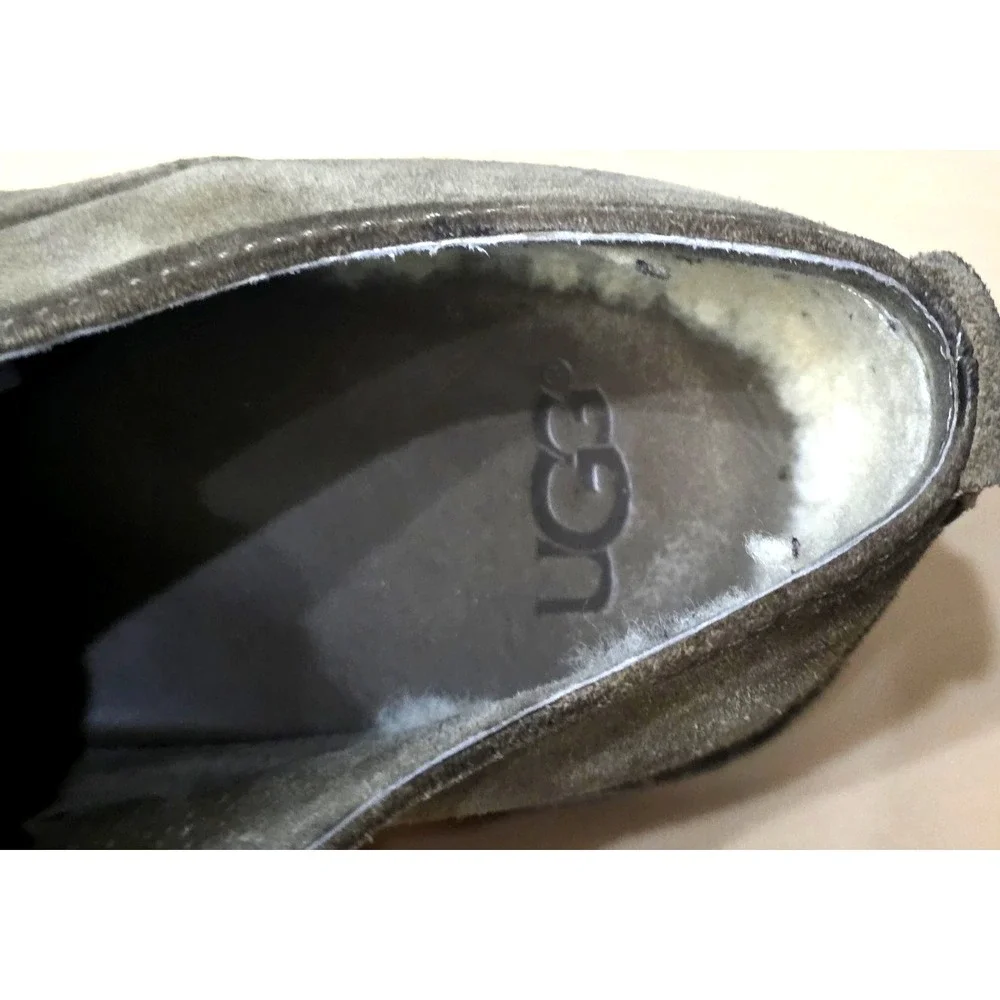 UGG TAN SUEDE OXFORD Dress SHOES Sheepskin Lining‎ Mens 10